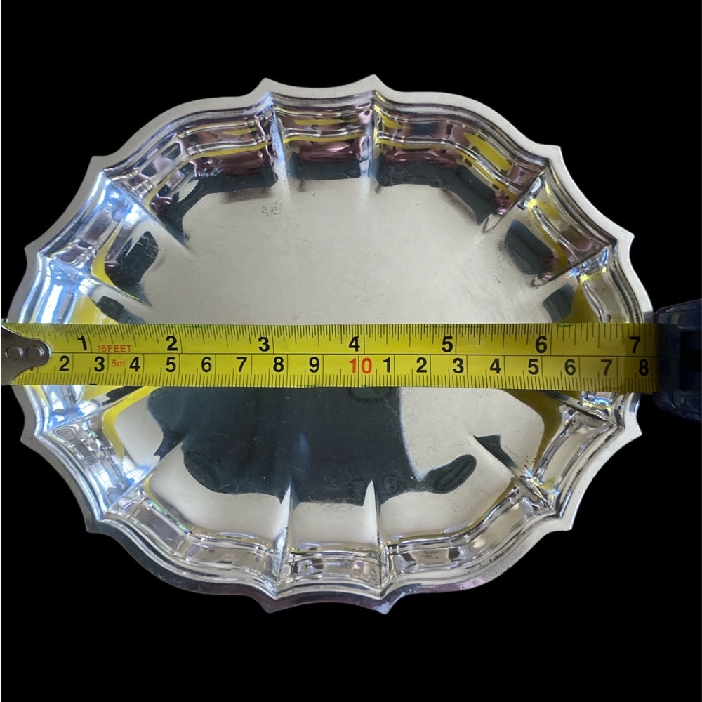 Vintage Chippendale silver plated tray